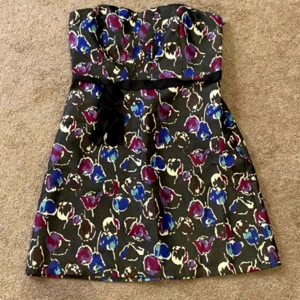American Eagle Floral Strapless Dress